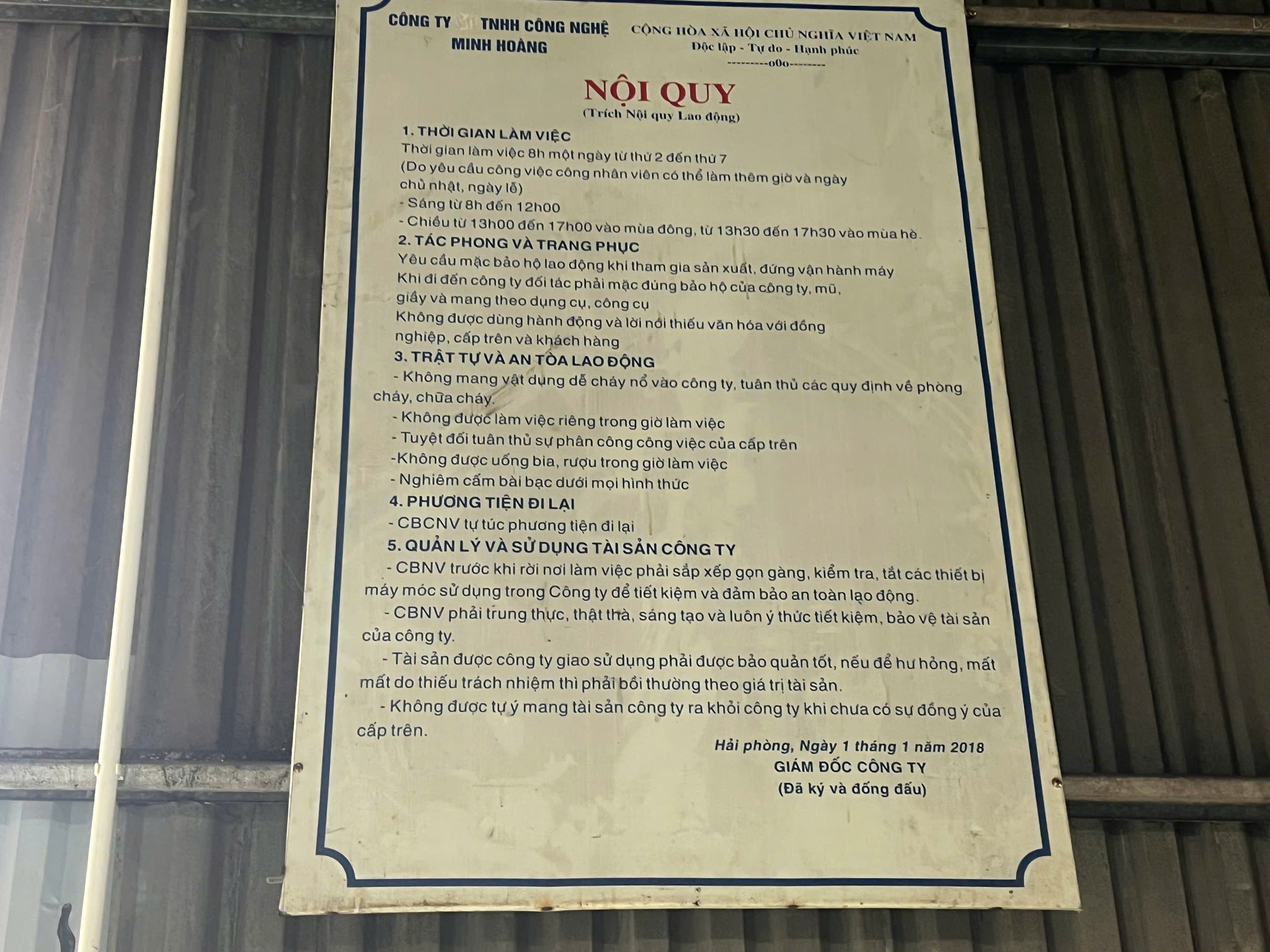 Company rules
